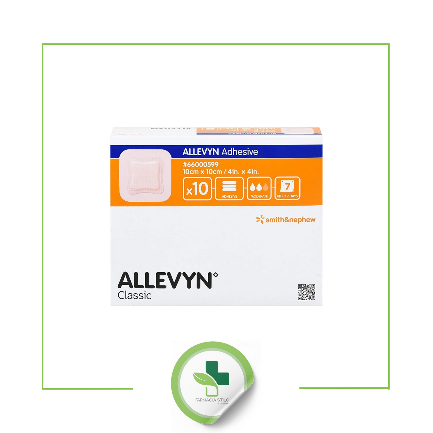 ALLEVYN ADHESIVE 10CMX10CM 10P