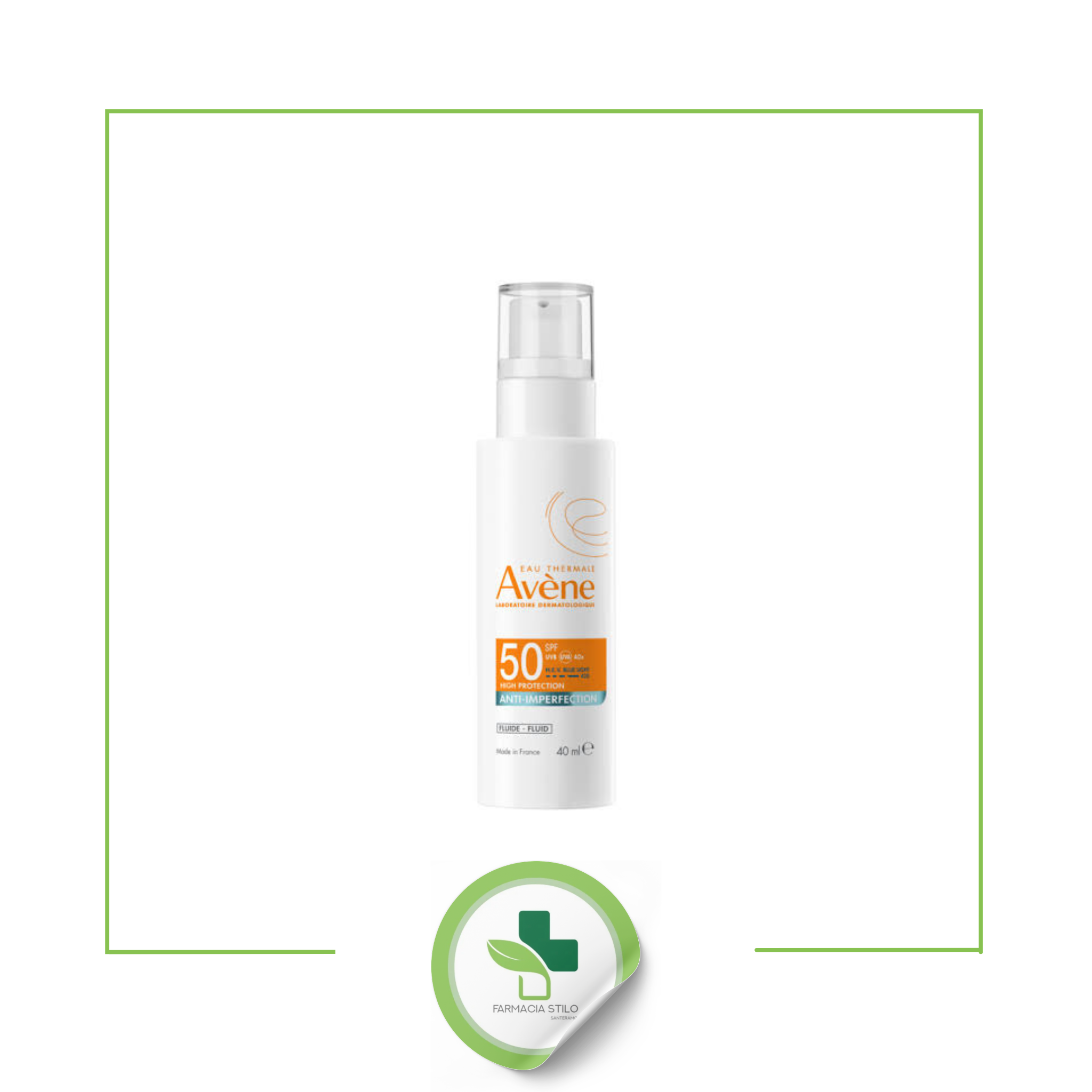 AVENE SOLARE FLUIDO ANTI-IMPERFEZIONI Protezione alta SPF 50 | 40 ml