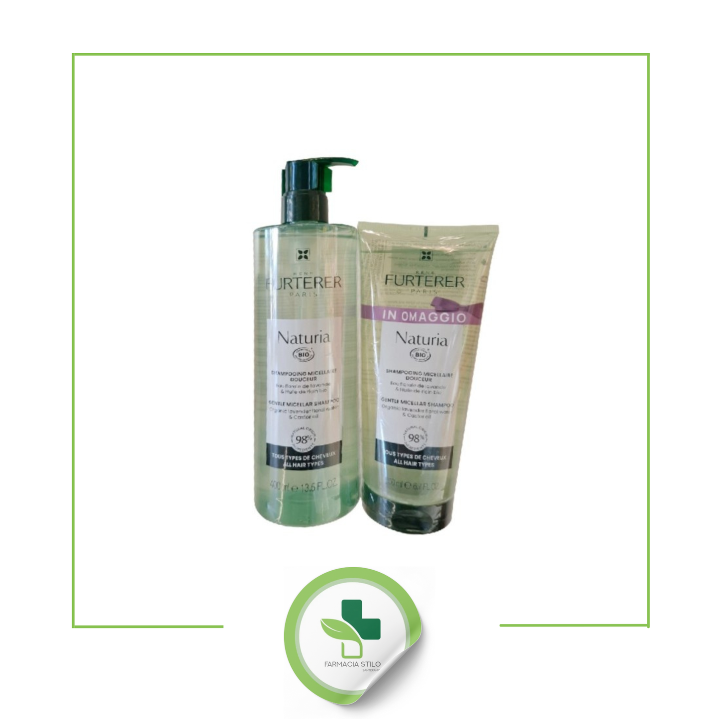 RENE NATURIA SHAMPOO  400 ML + 200 ML