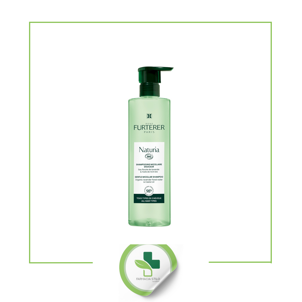 René Furterer Naturia - Shampoo Extra Delicato Uso Frequente, 400ml