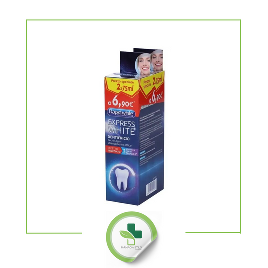 Rapid White Dentifricio Express White Bipack 2x75ml